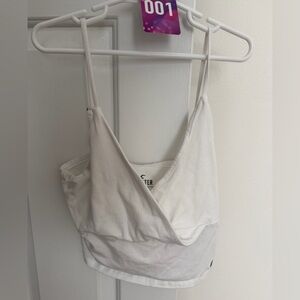 Hollister White Wrap Crop Top